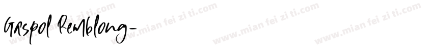 Gaspol Remblong字体转换